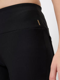 Spykar Boot Cut High Rise Black Casual Track Pant For Women