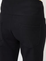 Women Trackpant Boot Cut Fit Black High Rise