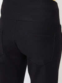 Women Trackpant Boot Cut Fit Black High Rise