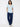 Women Trackpant Straight Fit Dark Blue High Rise