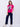Women Trackpant Straight Fit Dark Blue High Rise