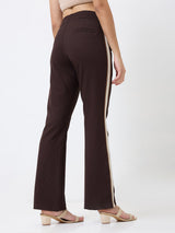 Spykar Straight Fit High Rise Brown Casual Track Pant For Women