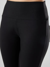 Women Trackpant Boot Cut Fit Black High Rise