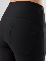 Women Trackpant Boot Cut Fit Black High Rise