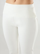 Women Trackpant Boot Cut Fit Off White High Rise