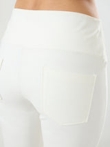 Women Trackpant Boot Cut Fit Off White High Rise