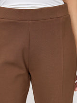 Women Trackpant Boot Cut Fit Brown Mid Rise