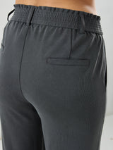 Women Trackpant Straight Fit Grey Mid Rise