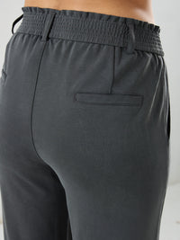 Women Trackpant Straight Fit Grey Mid Rise