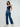 Women Trackpant Straight Fit Mid Blue Mid Rise