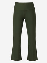 Women Trackpant Olive Green Boot Cut Fit High Rise