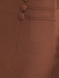 Women Trackpant Brown Boot Cut Fit High Rise