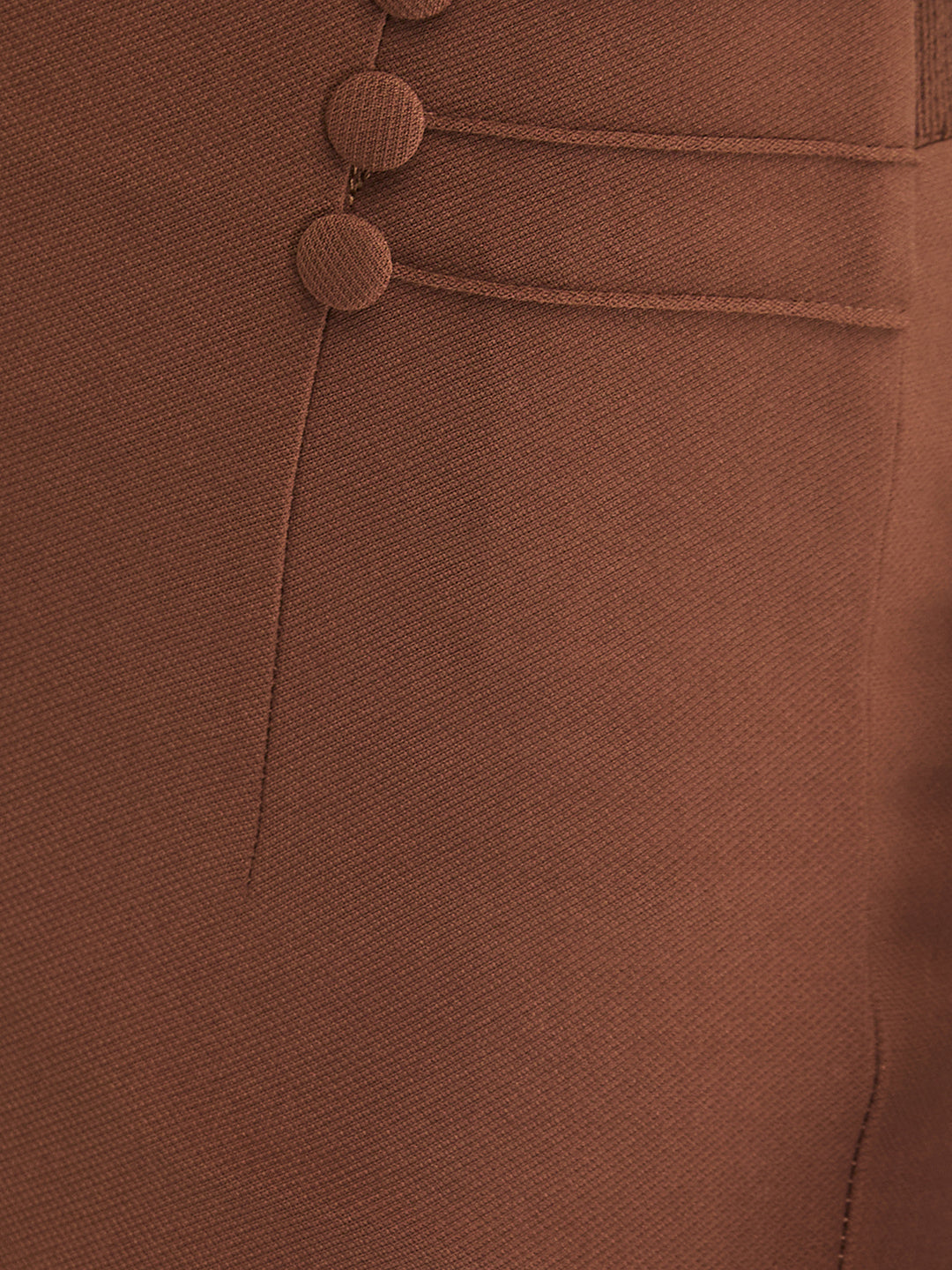 Women Trackpant Brown Boot Cut Fit High Rise
