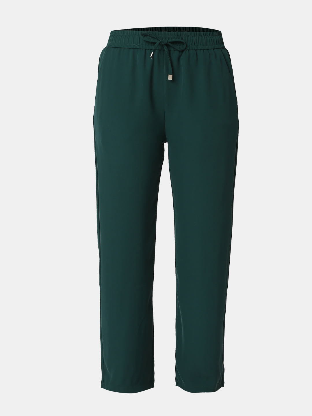 Spykar Bottle Green Wide Leg Trackpant For Women