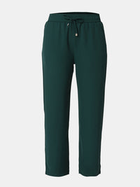 Women Trackpant Wide Leg Green