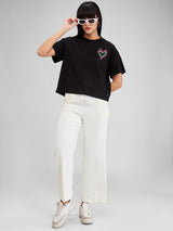Women Trackpant Off-White Wide Leg High Rise