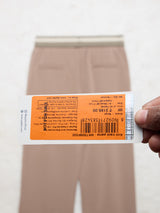 Women Trouser Straight Fit Beige High Rise
