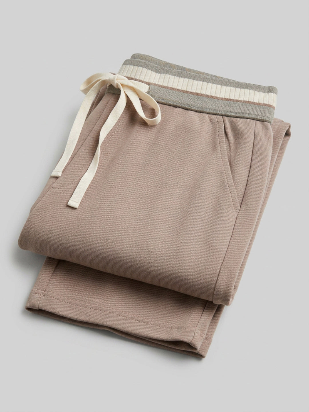 Women Trouser Straight Fit Beige High Rise