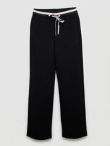Women Trouser Straight Fit Black High Rise