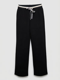 Women Trouser Straight Fit Black High Rise
