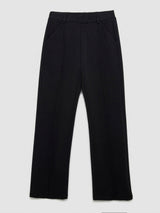 Women Trouser Straight Fit Black High Rise