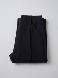 Women Trouser Straight Fit Black High Rise