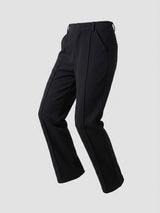 Women Trouser Straight Fit Black High Rise