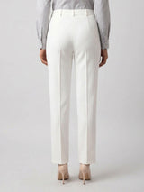 Women Trouser Straight Fit Off-White High Rise