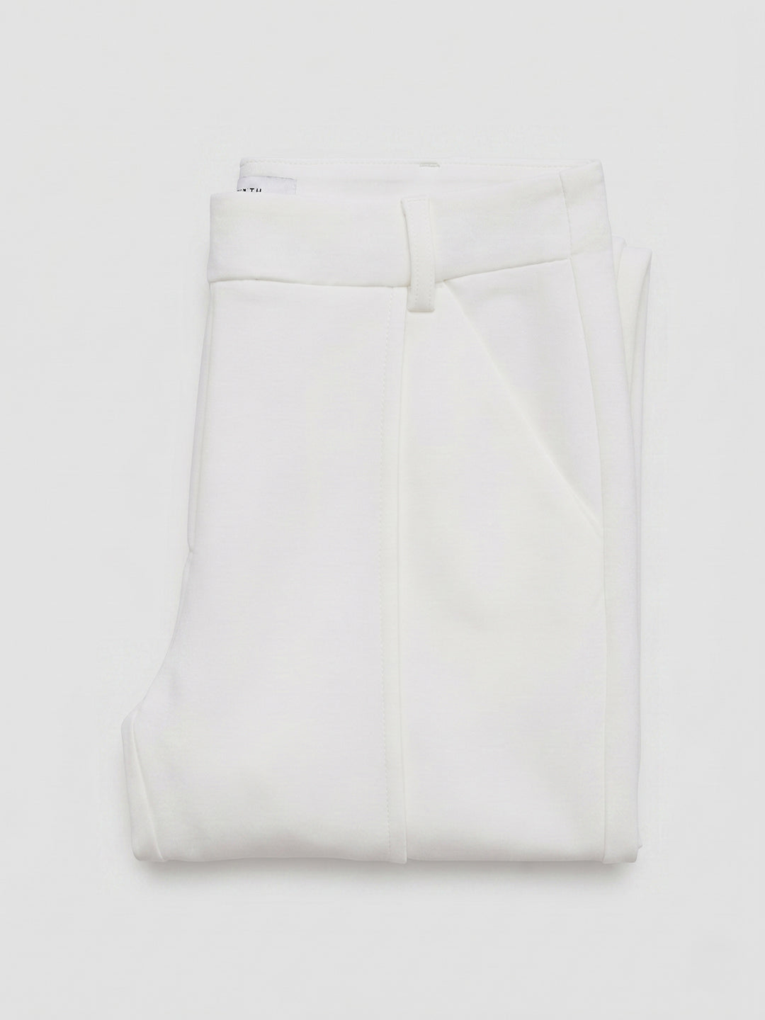 Women Trouser Straight Fit Off-White High Rise