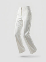 Women Trouser Straight Fit Off-White High Rise