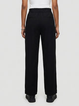 Women Trouser Straight Fit Black High Rise