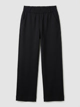Women Trouser Straight Fit Black High Rise