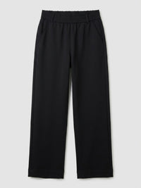 Women Trouser Straight Fit Black High Rise