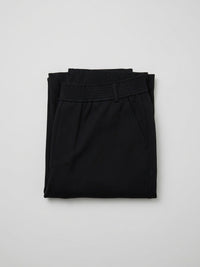 Women Trouser Straight Fit Black High Rise