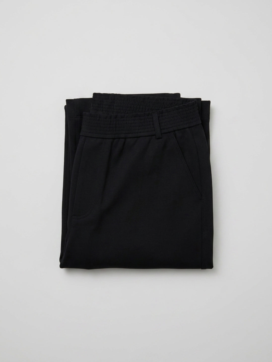 Women Trouser Straight Fit Black High Rise