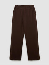 Women Trouser Straight Fit Brown High Rise