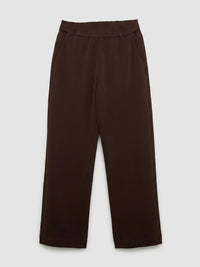 Women Trouser Straight Fit Brown High Rise