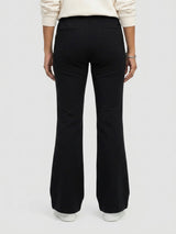 Women Trouser Boot Cut Fit Black High Rise