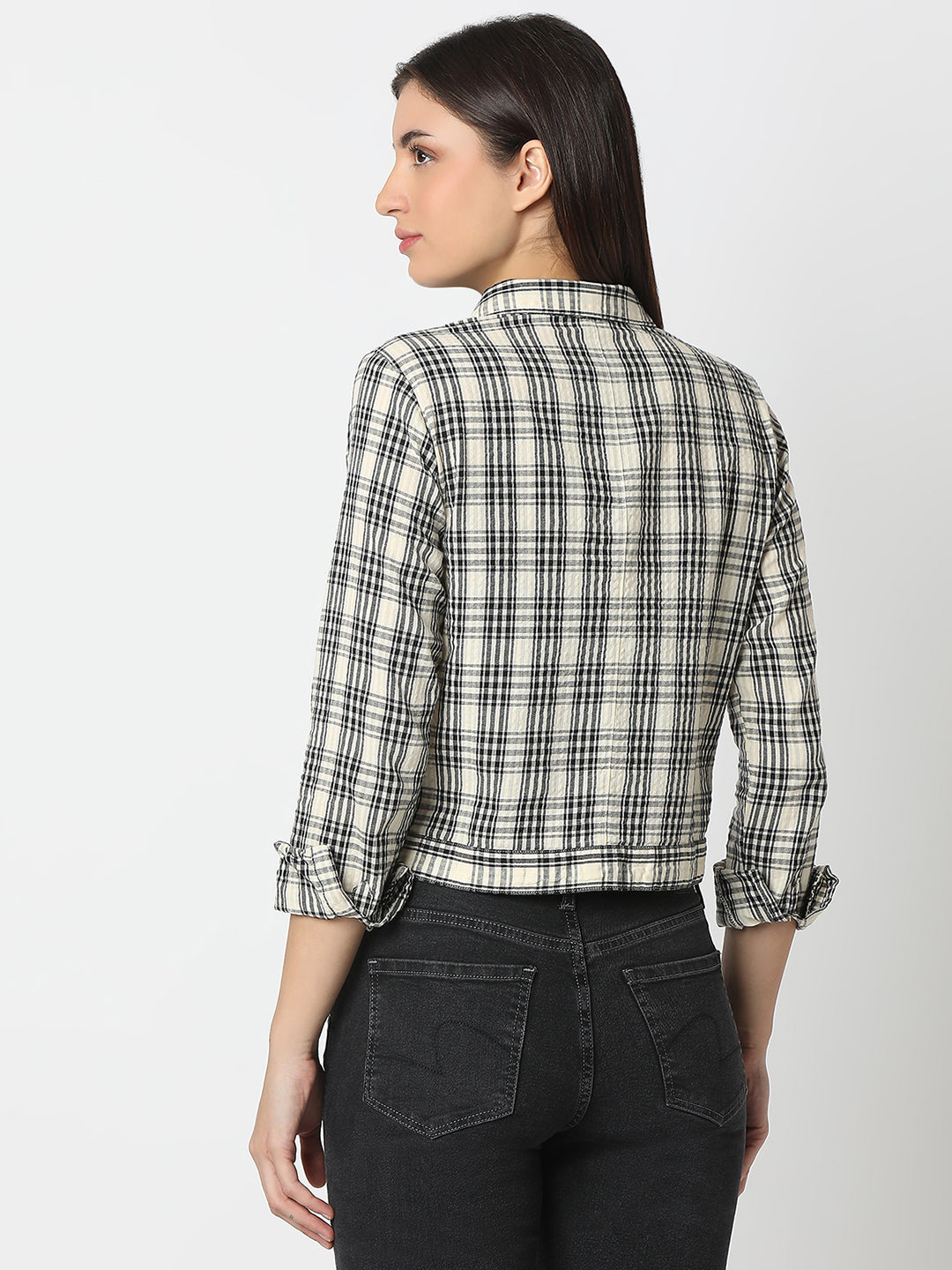 Women Shirt Beige Boxy Fit