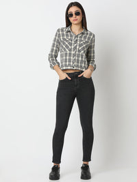 Women Shirt Beige Boxy Fit