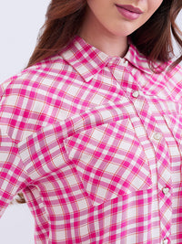 Women Shirt Pink Loose Fit