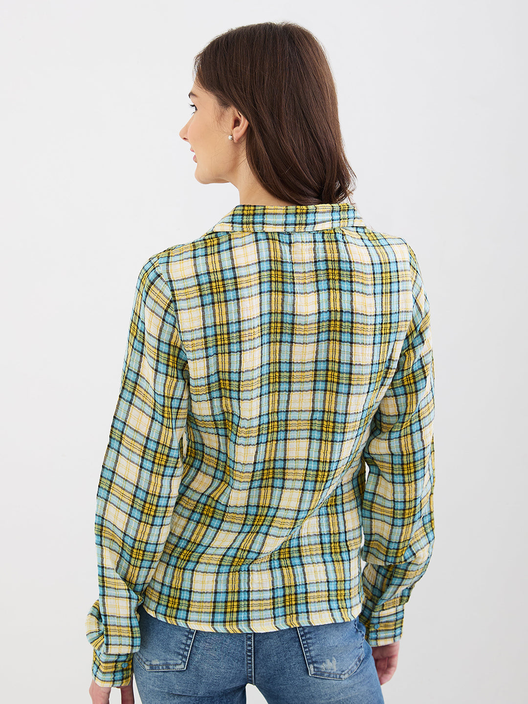 Women Shirt Blue Regular Fit