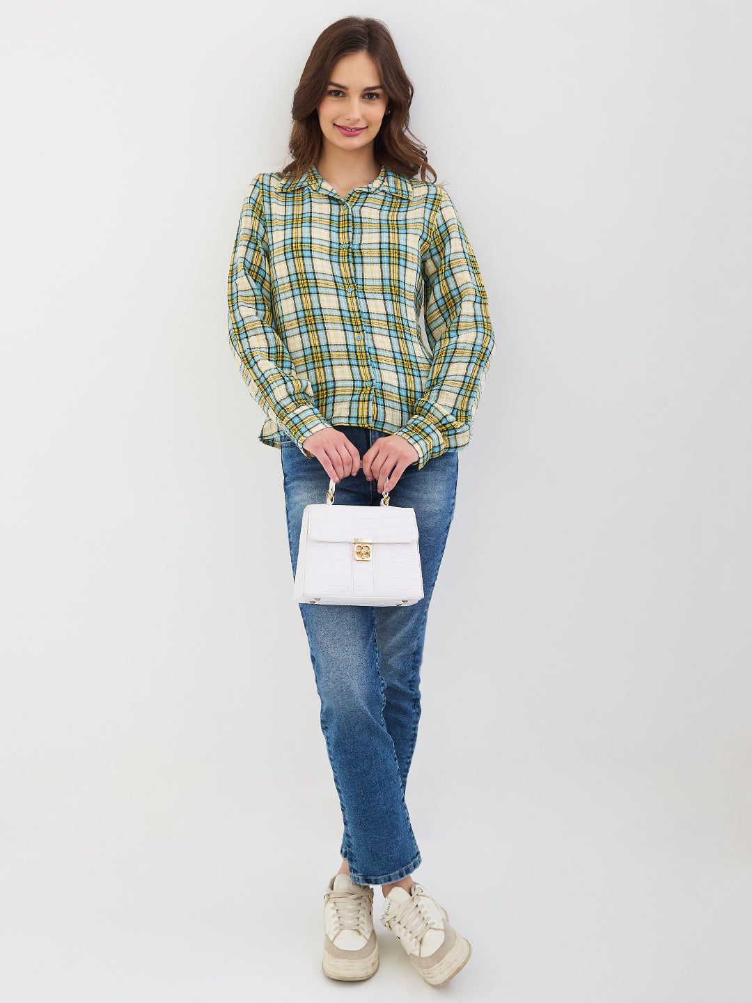 Women Shirt Blue Regular Fit