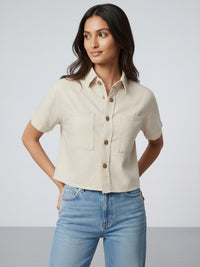Women Shirt Solid White Slim Fit
