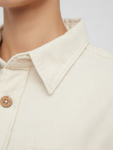 Women Shirt Solid White Slim Fit