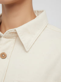 Women Shirt Solid White Slim Fit
