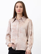 Women Shirt Check Pink Regular Fit