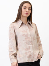 Women Shirt Check Pink Regular Fit