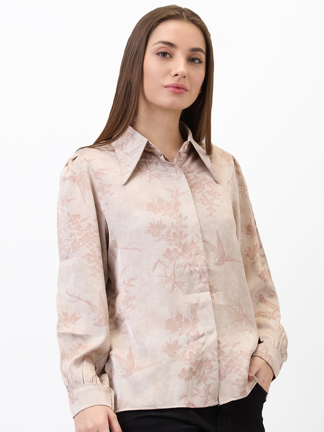 Women Shirt Check Pink Regular Fit