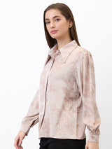 Women Shirt Check Pink Regular Fit